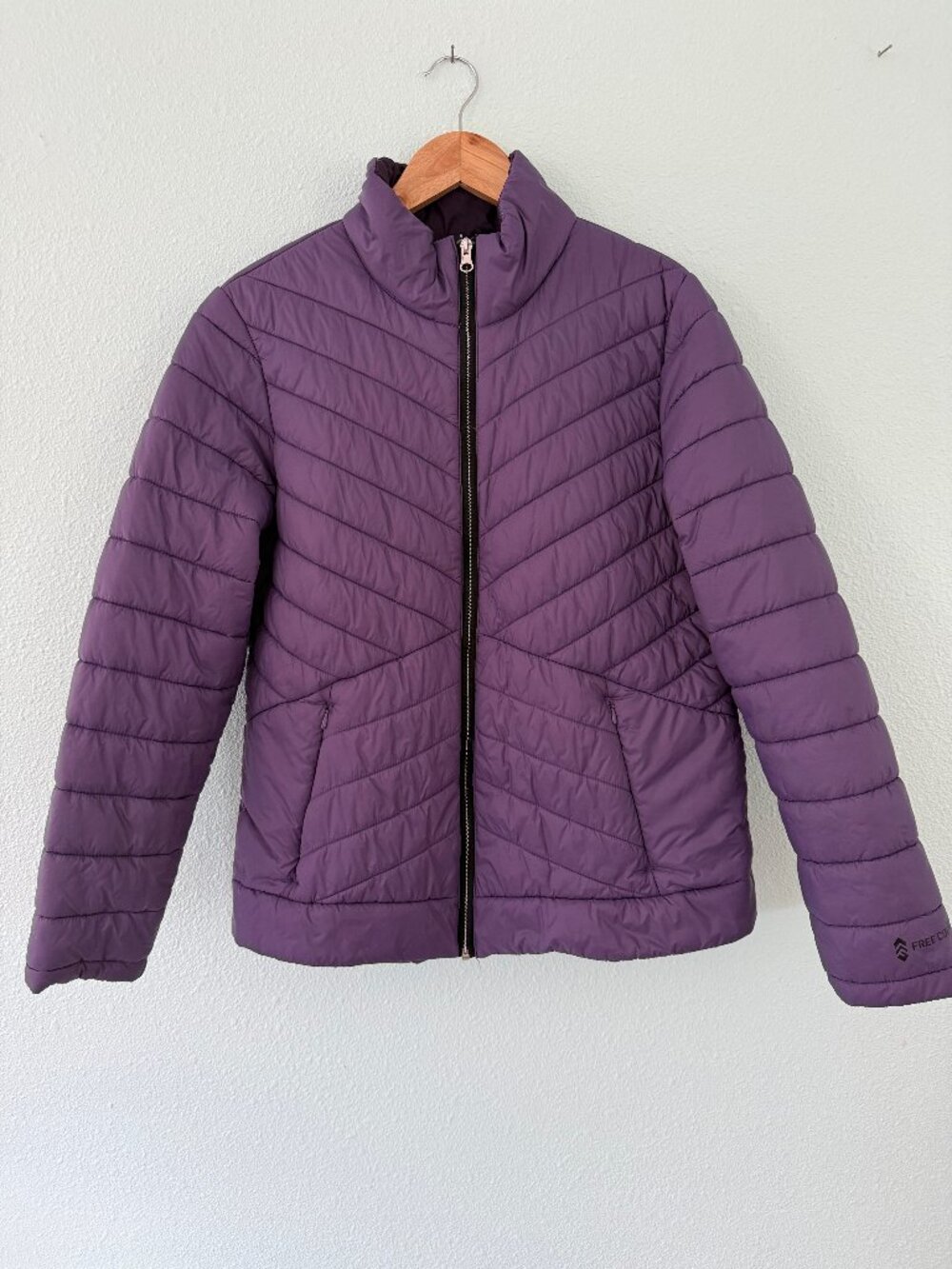 Free Country‎ Purple Quilted Puffer Jacket Size Large
